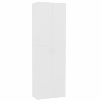 Kantoorkast 60x32x190 cm bewerkt hout wit 2