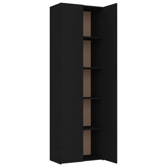 Kantoorkast 60x32x190 cm bewerkt hout zwart 5