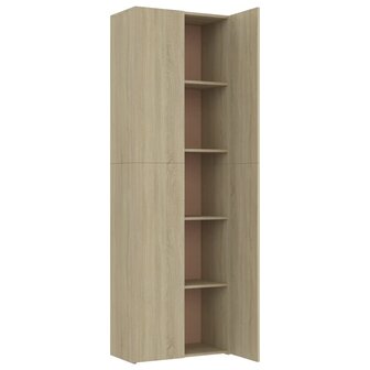 Kantoorkast 60x32x190 cm bewerkt hout sonoma eikenkleurig 7