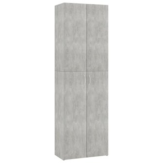Kantoorkast 60x32x190 cm bewerkt hout betongrijs 2