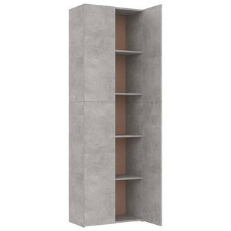 Kantoorkast 60x32x190 cm bewerkt hout betongrijs 5