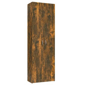 Kantoorkast 60x32x190 cm bewerkt hout gerookt eikenkleurig 2