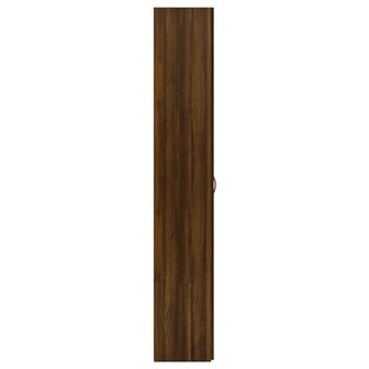 Kantoorkast 60x32x190 cm bewerkt hout bruin eikenkleur 4