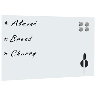 Magneetbord wandmontage 50x30 cm glas 1