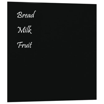 Magneetbord wandgemonteerd 40x40 cm&nbsp;gehard glas zwart 2