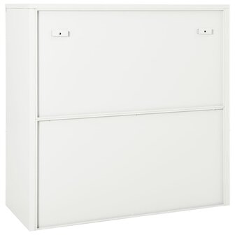 Roldeurkast 90x40x90 cm staal wit 4