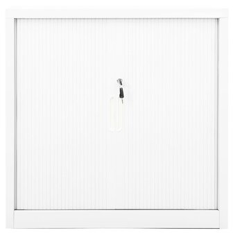Roldeurkast 90x40x90 cm staal wit 2