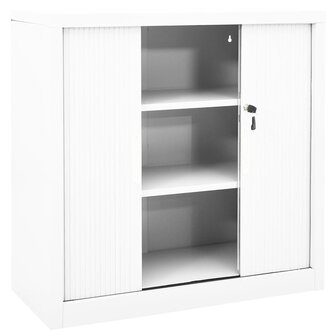 Roldeurkast 90x40x90 cm staal wit 5