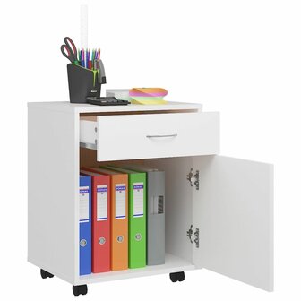 Rolkast 45x38x54 cm bewerkt hout wit 7