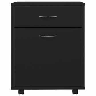 Rolkast 45x38x54 cm bewerkt hout zwart 4