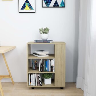 Rolkast 60x35x75 cm bewerkt hout sonoma eikenkleurig 3