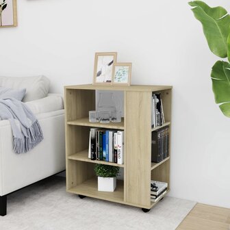 Rolkast 60x35x75 cm bewerkt hout sonoma eikenkleurig 7