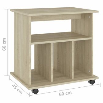 Rolkast 60x45x60 cm bewerkt hout sonoma eikenkleurig 7