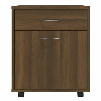 Rolkast 45x38x54 cm bewerkt hout bruin eikenkleur 5