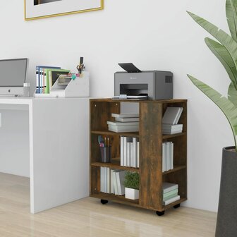 Rolkast 60x35x75 cm bewerkt hout gerookt eikenkleurig 1