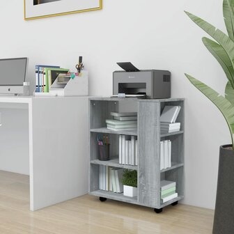 Rolkast 60x35x75 cm bewerkt hout grijs sonoma eiken 1