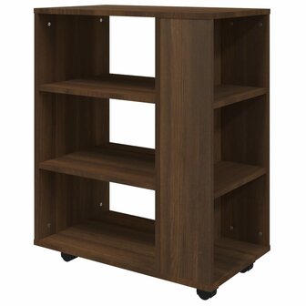 Rolkast 60x35x75 cm bewerkt hout bruin eikenkleur 7