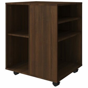 Rolkast 60x53x72 cm bewerkt hout bruin eikenkleur 6