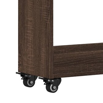 Kast met wieltjes 60x22x79 bewerkt hout bruin eikenkleurig 8