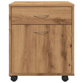 Rolkast 45x38x54 cm bewerkt hout artisanaal eikenkleur 5