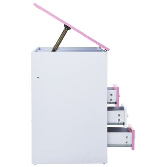 Kindertekentafel/-bureau kantelbaar roze en wit 3