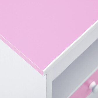 Kindertekentafel/-bureau kantelbaar roze en wit 9