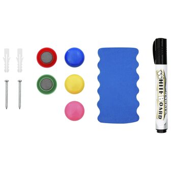 Whiteboard magnetisch 60x40 cm staal wit 5