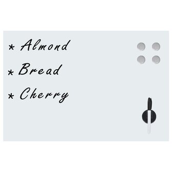 Whiteboard voor aan de wand magnetisch 60x40 cm glas 2