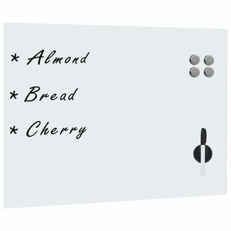 Whiteboard voor aan de wand magnetisch 80x60 cm glas 1