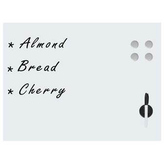 Whiteboard voor aan de wand magnetisch 80x60 cm glas 2