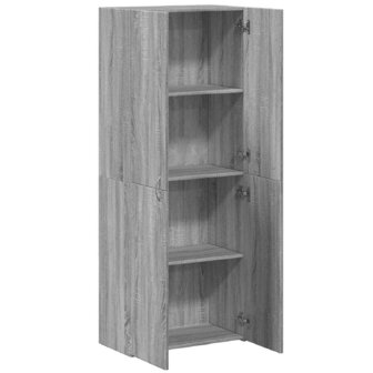 Archiefkast 60x32x153 cm bewerkt hout grijs sonoma eikenkleurig 7