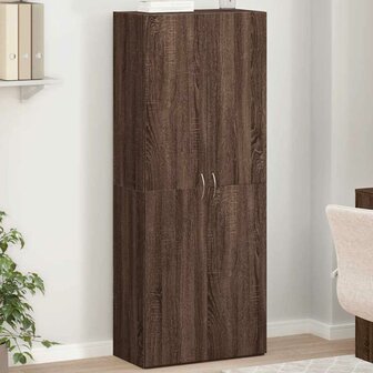 Archiefkast 60x32x153 cm bewerkt hout bruin eikenkleur 1