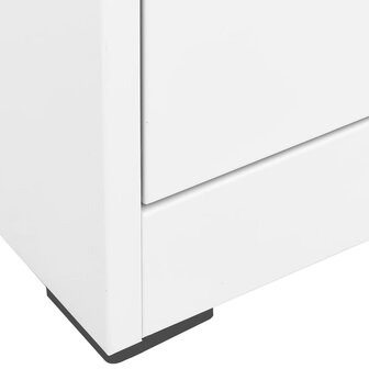 Archiefkast 46x62x102,5 cm staal wit 5