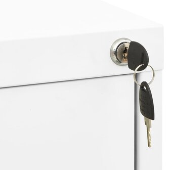 Archiefkast 46x62x102,5 cm staal wit 6
