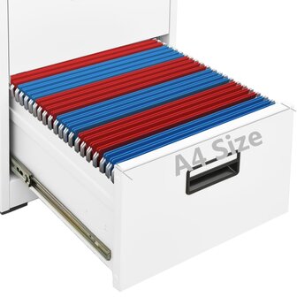 Archiefkast 46x62x133 cm staal wit 9