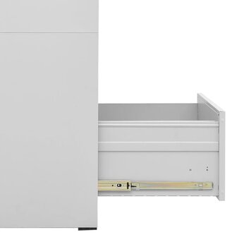 Archiefkast 46x62x133 cm staal lichtgrijs 6