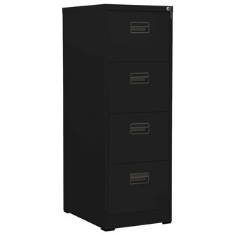 Archiefkast 46x62x133 cm staal zwart 1