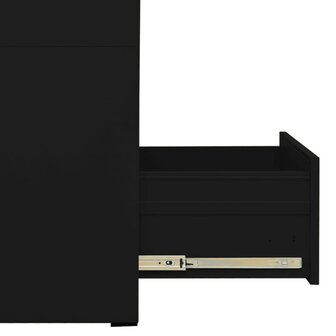 Archiefkast 46x62x133 cm staal zwart 6