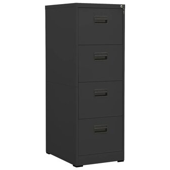 Archiefkast 46x62x133 cm staal antracietkleurig 1