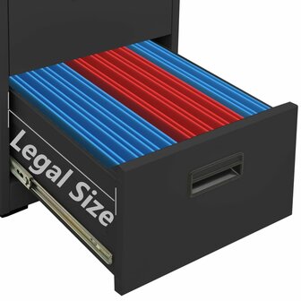 Archiefkast 46x62x133 cm staal antracietkleurig 8