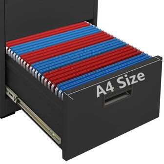 Archiefkast 46x62x133 cm staal antracietkleurig 9