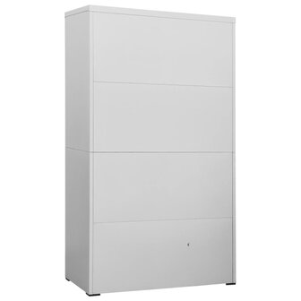 Archiefkast 90x46x164 cm staal lichtgrijs 4