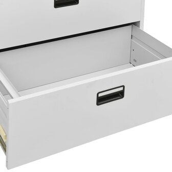 Archiefkast 90x46x164 cm staal lichtgrijs 8