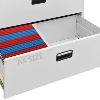 Archiefkast 90x46x164 cm staal lichtgrijs 9