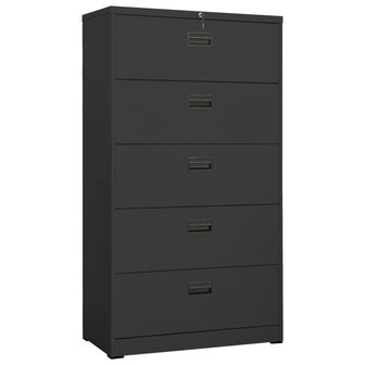 Archiefkast 90x46x164 cm staal antracietkleurig 1
