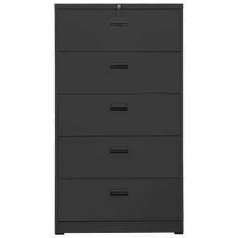 Archiefkast 90x46x164 cm staal antracietkleurig 2