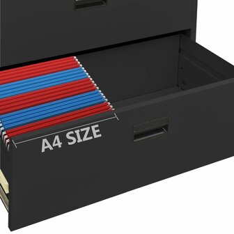 Archiefkast 90x46x164 cm staal antracietkleurig 9