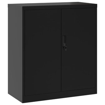 Archiefkast 79x40x90 cm staal zwart 2