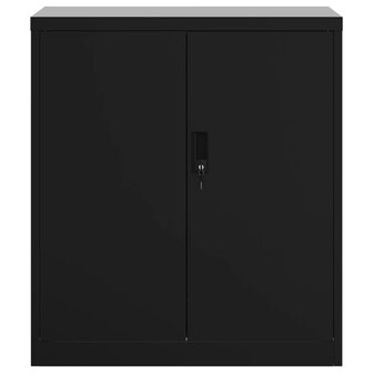 Archiefkast 79x40x90 cm staal zwart 3