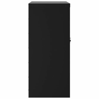 Archiefkast 79x40x90 cm staal zwart 5